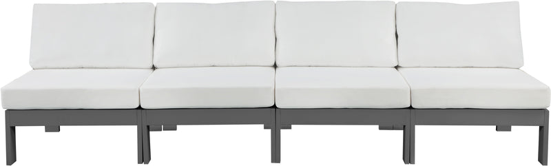 Nizuc - Outdoor Patio Modular Sofa 4 Seats - White - Modern & Contemporary