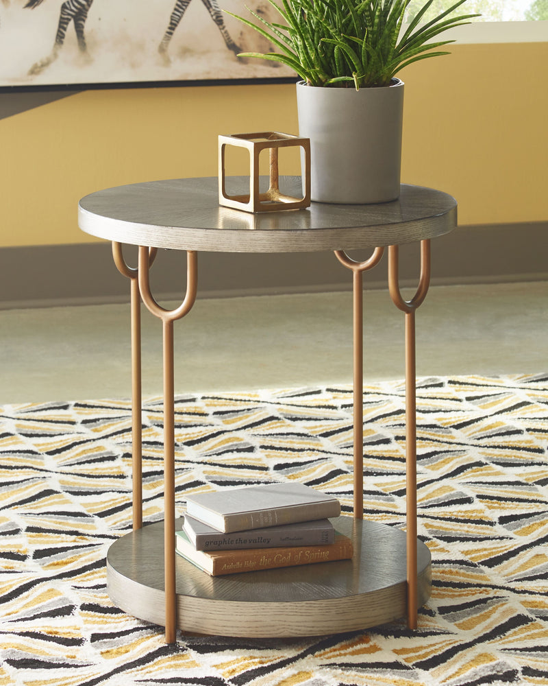 Ranoka - Platinum - Round End Table