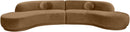 Avra - 146" Velvet Performance Fabric Upholstered Sectional