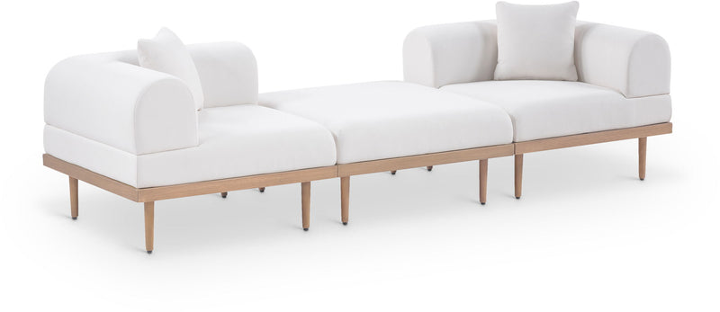 Laguna - 3 Piece 106.5" Outdoor Patio Modular Sofa With Backless Seat