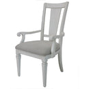 Katia - Arm Chair (Set of 2) - Light Gray Linen & Weathered White