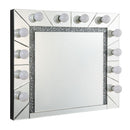 Noralie - 28" Accent Mirror - Mirrored & Faux Diamonds