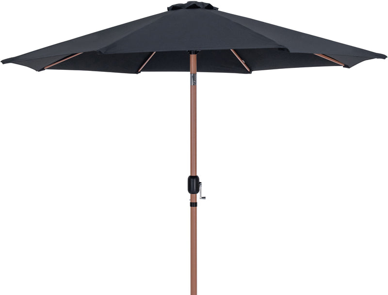 Fiji - Aluminum Patio Umbrella With Square White And Teak Base