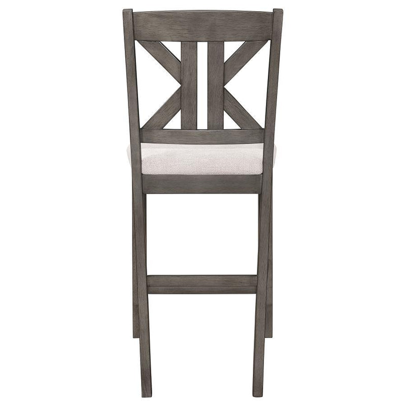 Athens - Wood Counter Chair With Cushion (Set of 2) - Barn Gray