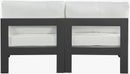 Nizuc - Outdoor Patio 2 Seat Armless Modular Sofa With Gray Frame