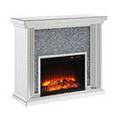 Noralie - 40" Fireplace - Mirrored & Faux Diamonds