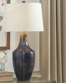 Evania - Metal Table Lamp  - Indigo
