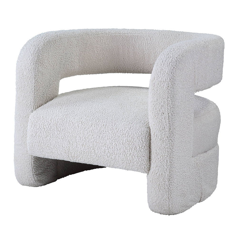 Yitua - Accent Chair - White Teddy Sherpa
