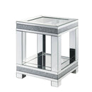Noralie - 20" Square End Table - Mirrored & Faux Diamonds