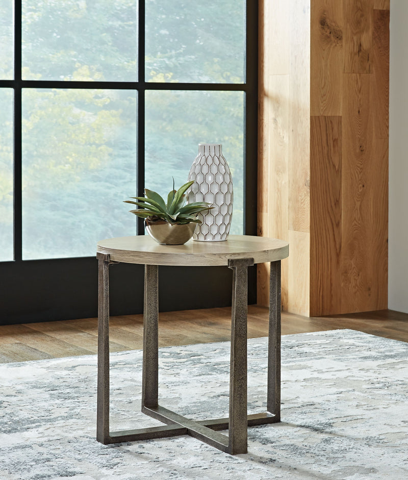 Dalenville - Gray - Round End Table