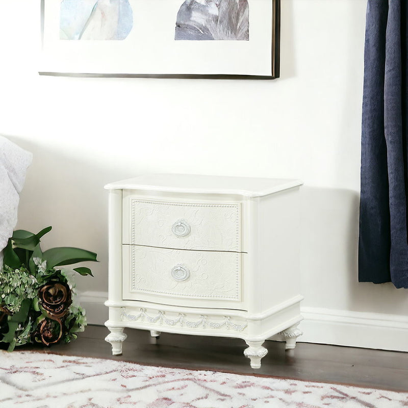 Dorothy - Nightstand With 2 Drawers - Ivory