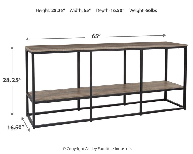 Wadeworth - Brown / Black - Extra Large TV Stand