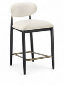 Riccio - Fabric Stool - Black Frame