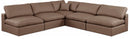 Comfy - 5 Piece Faux Leather Modular Corner Armless Sectional