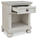 Robbinsdale - One Drawer Night Stand - Antique White