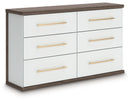 Kendanport - 3 Pc. - Dresser And 2 Nightstands - Brown / White