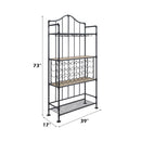 Edina - Wine Rack - Oak & Sandy Black