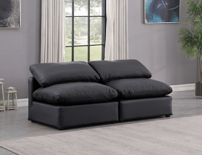 Indulge - Faux Leather 2 Seat Modular Armless Sofa