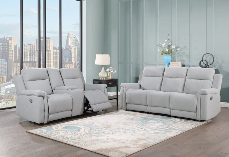 U1797 - Reclining Sofa & Console Reclining Loveseat - Gray