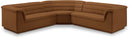 Cascade - Velvet Modular Sectional - Saddle