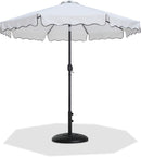 Amalfi - Patio Umbrella - Black Base / Black Pole