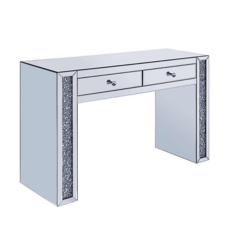 Noralie - Vanity Desk - Faux Diamonds & Mirrored