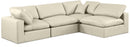 Comfy - 4 Piece Faux Leather Modular Armless Sectional