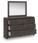 Prendonea - Dresser and Mirror - Charcoal