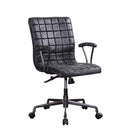 Barack - Office Chair - Vintage Black Top Grain Leather & Aluminum