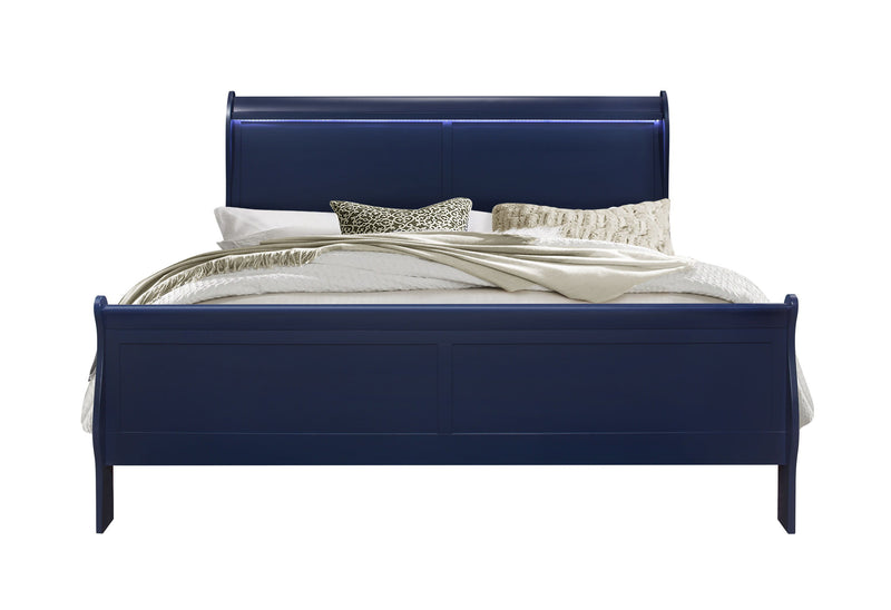 Charlie - King Bed With LED - Blue