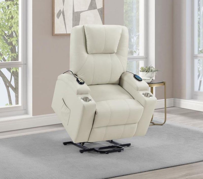 Armstrong - Upholstered Power Lift Massage Recliner