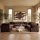 Hammond - Velvet Performance Fabric Upholstered 8 Piece U-Shaped Sectional