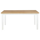 Andrews - 66" Rectangular Dining Table - Light Ash And White