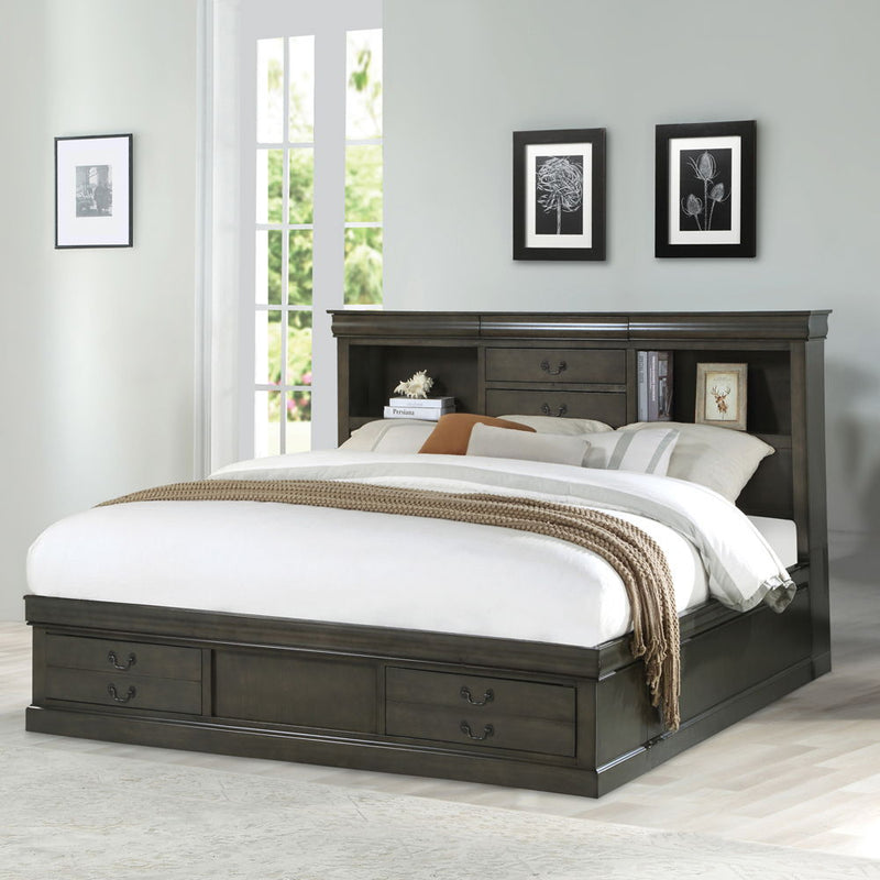 Louis Philippe III - Bed w/Storage