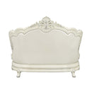 Adara - Loveseat With 5 Pillows - Pearl White Synthetic Leather & Antique White