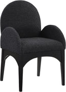 Waldorf - Boucle Dining Arm Chair With Black Legs