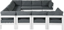 Nizuc - Outdoor Patio 10 Piece Modular Sectional With White Frame