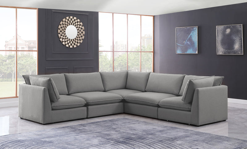 Mackenzie - Modular Sectional 5 Piece - Gray - Modern & Contemporary