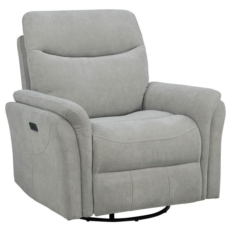 Adler - Upholstered Power Swivel Glider Recliner