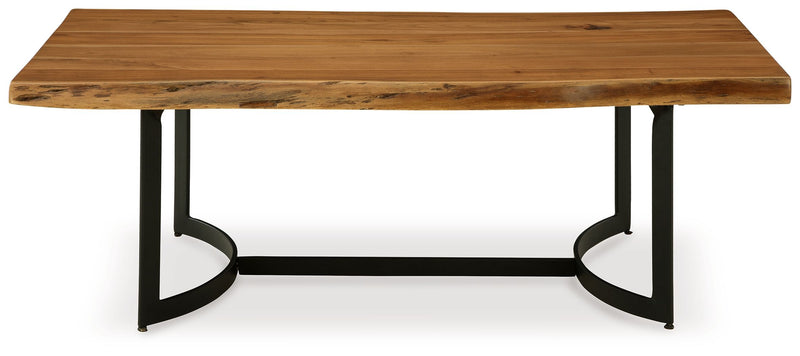 Fortmaine - Brown / Black - Rectangular Cocktail Table