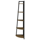 Jacksonville - 5-Shelf Bookshelf - Black And Aged Walnut