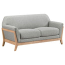 Vaughn - Fabric Upholstered Flared Arm Loveseat - Gray