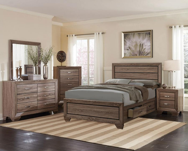 Kauffman - Wood Storage Panel Bed