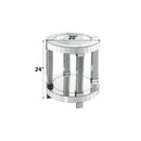Noralie - 20" Round End Table - Mirrored & Faux Diamonds