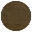Ottowa - Round Wood Dining Table With Shelf - Brown