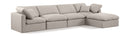 Indulge - Linen 5 Piece Modular Sectional With Chaise