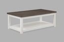 Dakota - Coffee Table With Casters - White