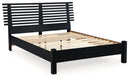 Danziar - Full Slat Panel Bed With Low Footboard - Black