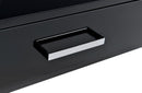 Coleen - Writing Desk With USB - Black High Gloss & Chrome
