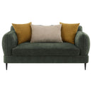 Jade - Chenille Upholstered Modern Track Arm Loveseat
